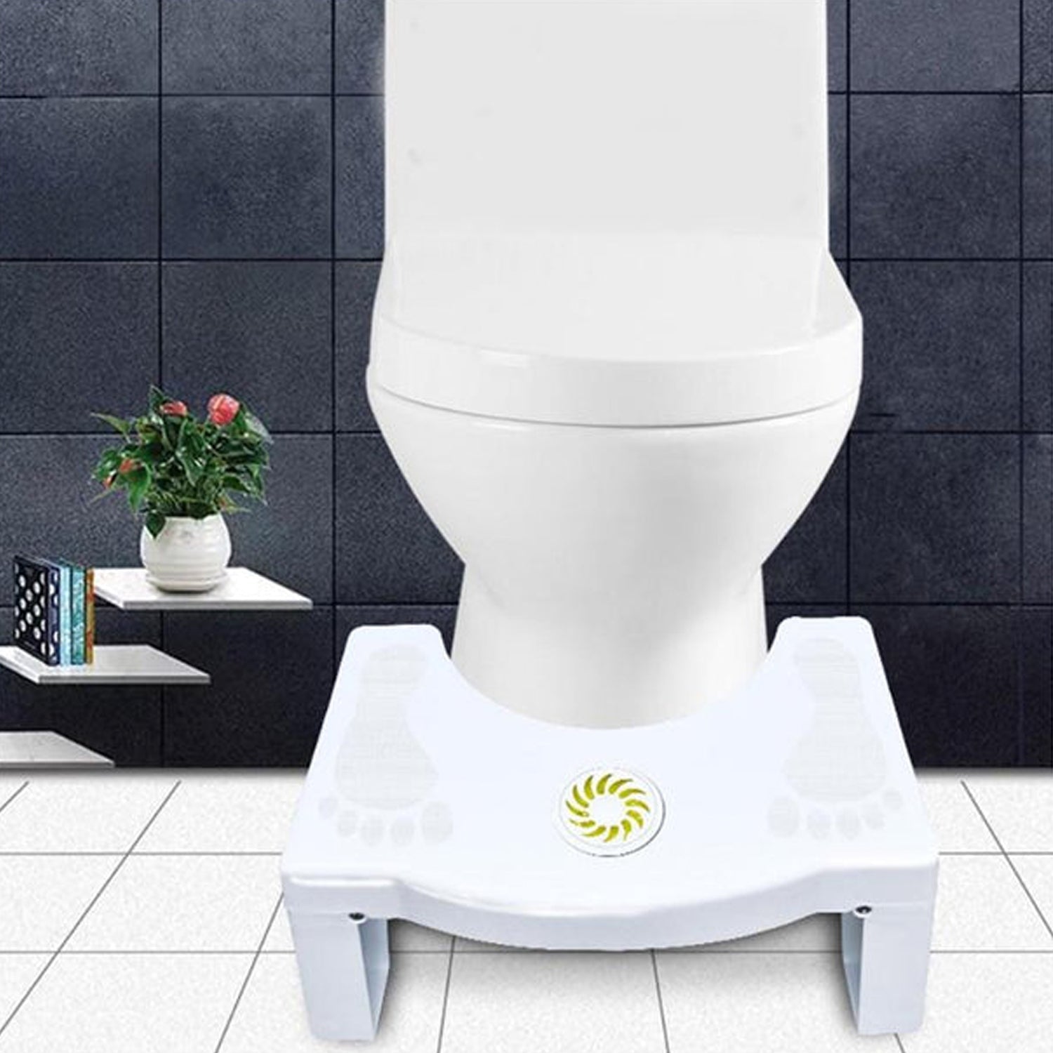6005a Plastic Non-slip Folding Toilet Squat Stool - White Color 6005a Plastic Non-slip Folding Toilet Squat Stool - White Color